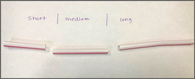 showing short, medium, and long straws